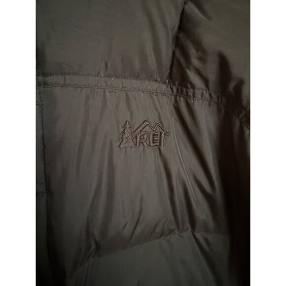 REI Goose Down Puffer Jacket Women’s Size M Black Zip Up Outdoor Insulated - Picture 3 of 8